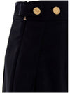 Super 120S Twill Below Knee Pleated Skirt Navy - THOM BROWNE - BALAAN 5