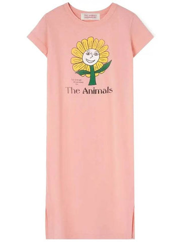 Kids Flower Printing One Piece Pink S24032 019CF - THE ANIMALS OBSERVATORY - BALAAN 1