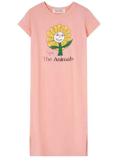 Kids Flower Printing One Piece Pink S24032 019CF - THE ANIMALS OBSERVATORY - BALAAN 1