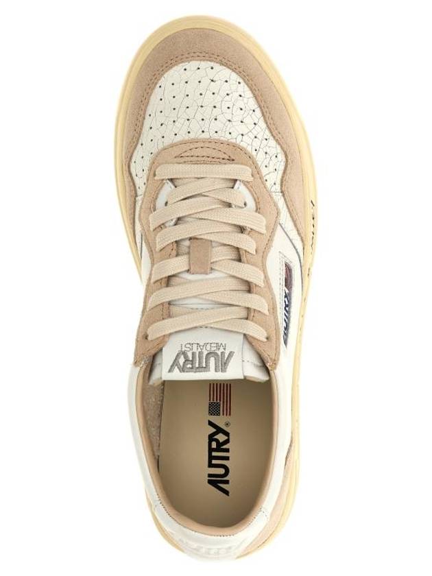 Men's Medalist Leather Low Top Sneakers Sand - AUTRY - BALAAN 5