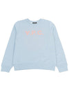 Viva Logo Cotton Sweatshirt Light Blue - A.P.C. - BALAAN 2