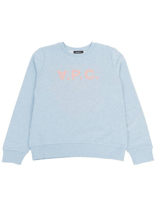 Viva Logo Cotton Sweatshirt Light Blue - A.P.C. - BALAAN 2