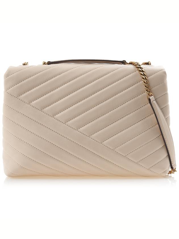 Kira Chevron Convertible Shoulder Bag White - TORY BURCH - BALAAN 4