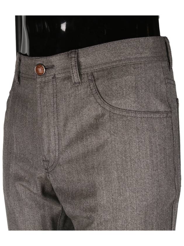 Men's Livigno Virgin Wool Straight Pants Gray - BRIONI - BALAAN 4