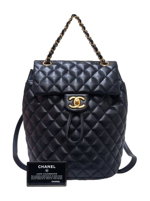 A91121 Black Classic Flap Gold Chain Backpack - CHANEL - BALAAN 11