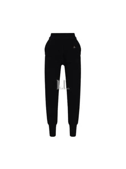 Embroidered Logo Knit Track Pants Black - VIVIENNE WESTWOOD - BALAAN 2