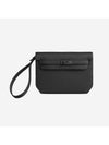 Kelly Depeche 25 Monochrome Clutch Bag Black - HERMES - BALAAN 1