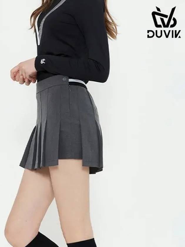 Span Pleated Pleated Skirt Shorts DC3WCU003DG - DUVIK - BALAAN 4