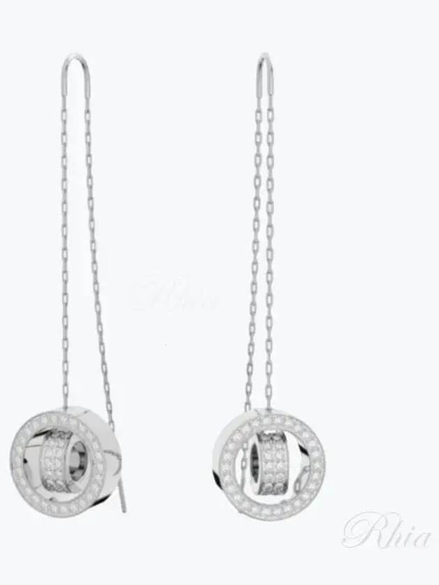 hollow drop earrings silver - SWAROVSKI - BALAAN 2