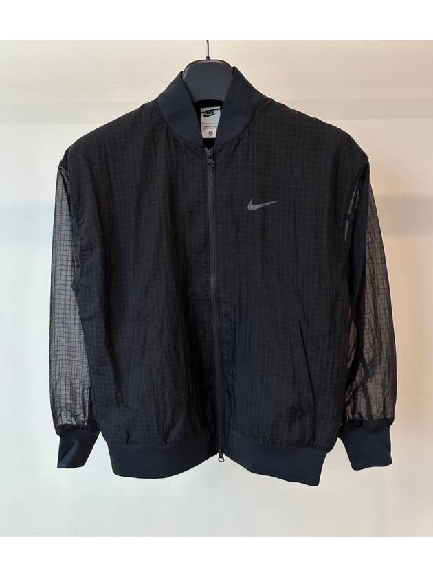 NSW Essentials Woven Varsity Bomber Jacket Black Asia - NIKE - BALAAN 2