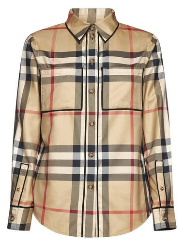 Vintage Check Cotton Long Sleeves Shirt Archive Beige - BURBERRY - BALAAN 1