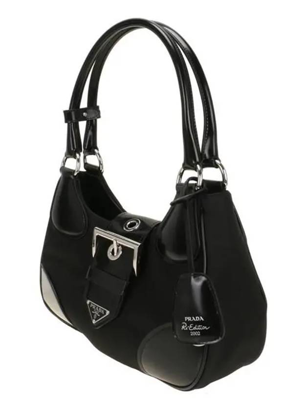 Re-Nylon Leather Shoulder Bag Black - PRADA - BALAAN 3