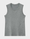 Square Neck Knit Sleeveless Grey - NOIRER - BALAAN 3