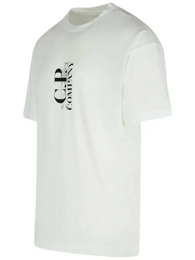 Logo Short Sleeve T-Shirt White - CP COMPANY - BALAAN 4