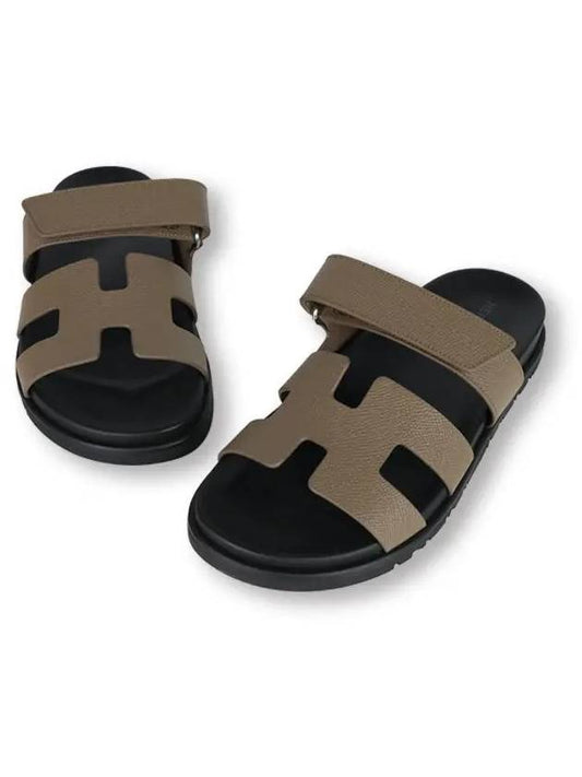 Chypre Sandals Absong Calfskin Etoupe - HERMES - BALAAN 2