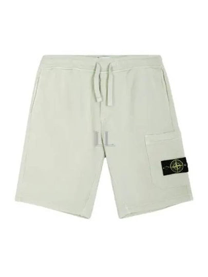 Cotton Fleece Cargo Bermuda Shorts Pistacchio - STONE ISLAND - BALAAN 2