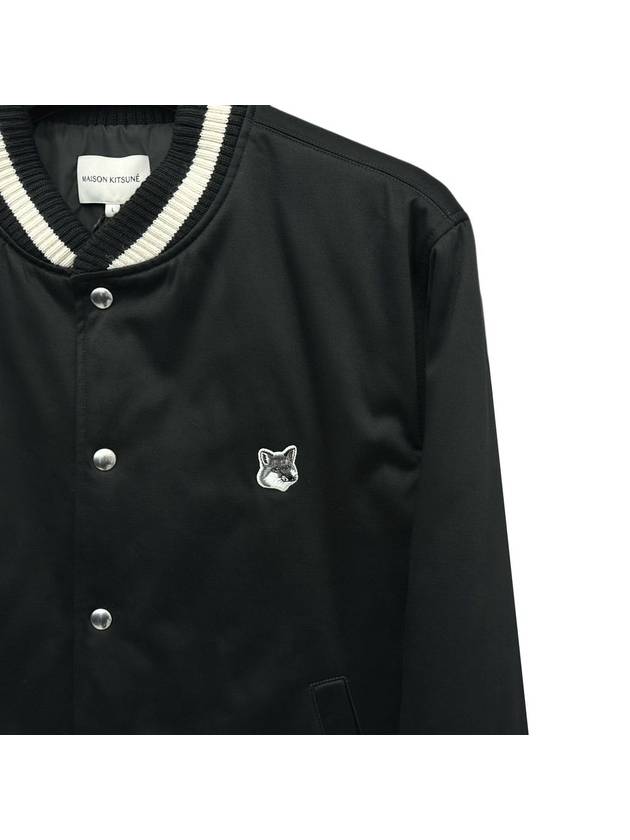 Cotton Satin Teddy Jacket Black - MAISON KITSUNE - BALAAN 4