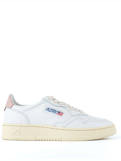 Medalist Pink Tab Leather Low Top Sneakers White - AUTRY - BALAAN 2