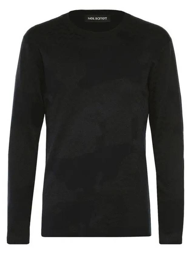 Men's Camo Wave Knit Top Black - NEIL BARRETT - BALAAN 2