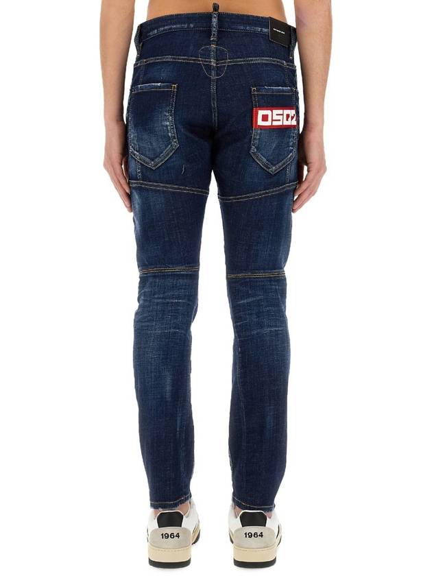 24 ss stretch cotton jeans WITH back logo patch S74LB1487S30342470 B0650983098 - DSQUARED2 - BALAAN 4