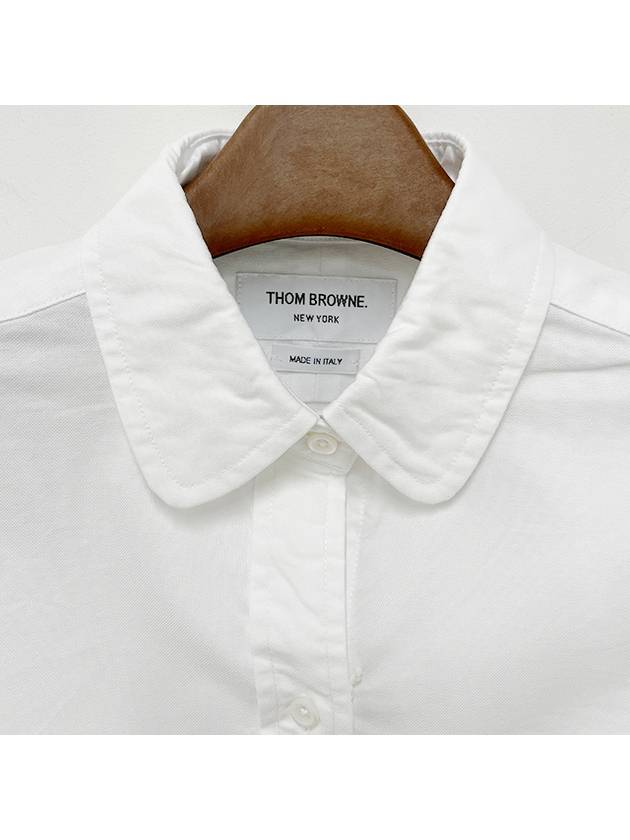 RWB Stripe Button Shirt White - THOM BROWNE - BALAAN 5