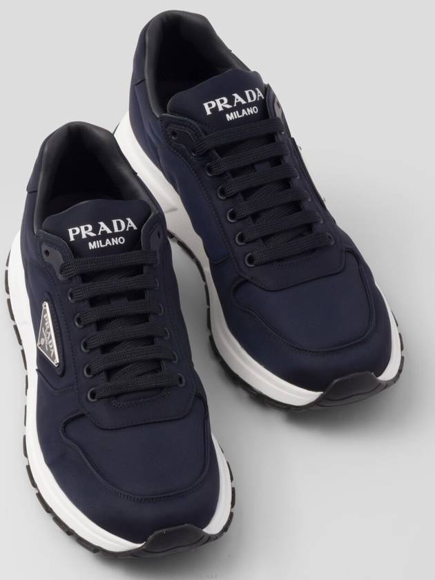 Prax 1 Re-Nylon Low Top Sneakers Blue - PRADA - BALAAN 3