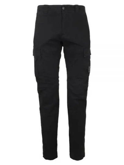 Stretch Satin Cargo Straight Pants Black - CP COMPANY - BALAAN 2