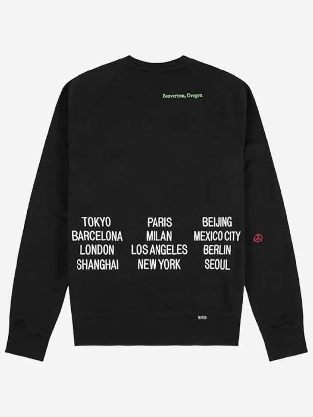 NSW World Tour French Terry Crew Neck Sweatshirt Black - NIKE - BALAAN 1