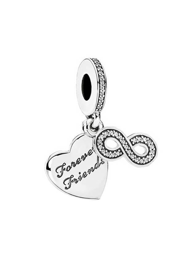 Forever Friends Heart Pendant Bracelet Charm Silver - PANDORA - BALAAN 1