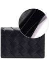 Intrecciato Flap Business Card Wallet Black - BOTTEGA VENETA - BALAAN 3