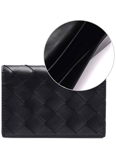 Intrecciato Flap Business Card Wallet Black - BOTTEGA VENETA - BALAAN 2