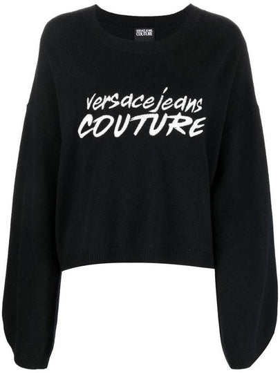 Jeans Couture Wool Sweater Women's Black - VERSACE - BALAAN 2