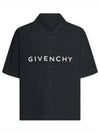 Poplin Hawaiian Short Sleeve Shirt Black - GIVENCHY - BALAAN 2