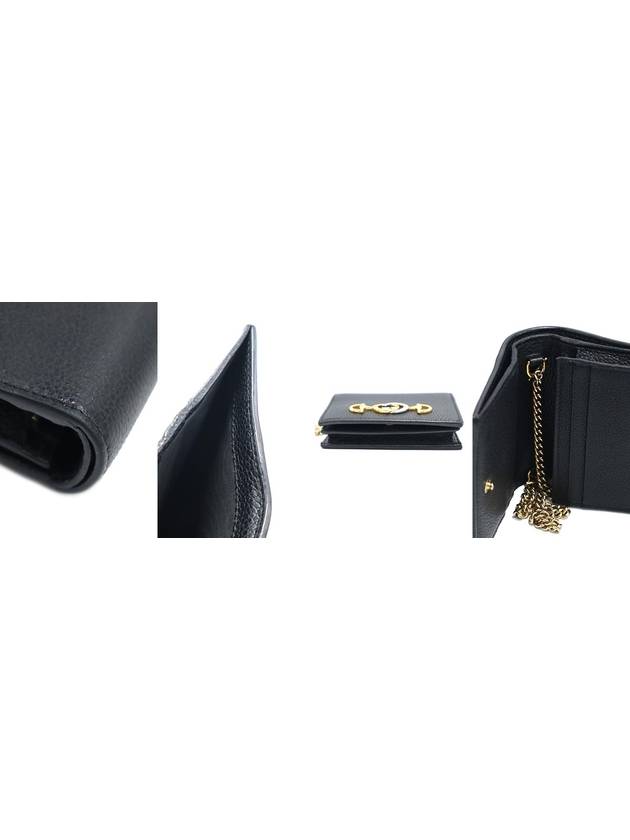 Gucci 570660 Black Leather Zumi Chain Card Case Half Wallet - GUCCI - BALAAN 9