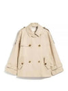 DTrench Double Breasted Short Trench Coat Beige - MAX MARA - BALAAN 2