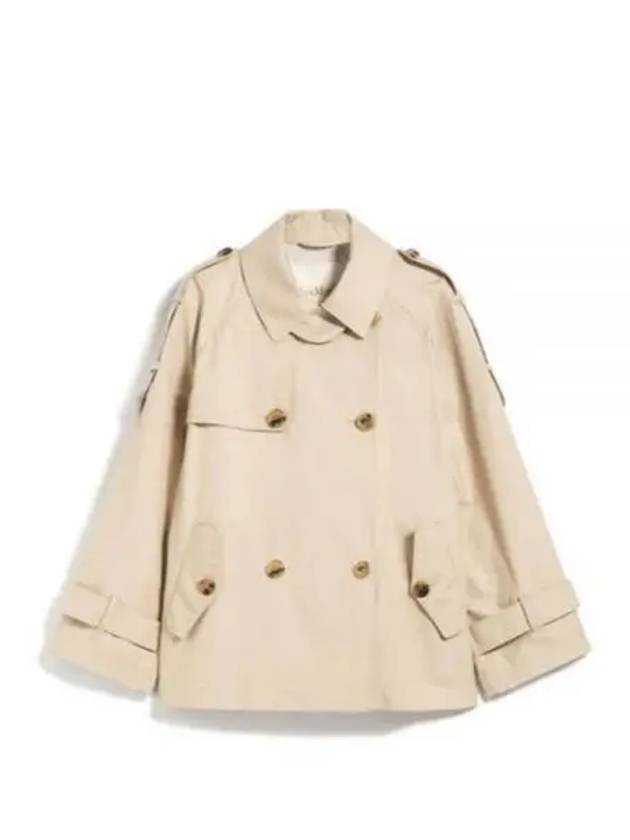 DTrench Double Breasted Short Trench Coat Beige - MAX MARA - BALAAN 2