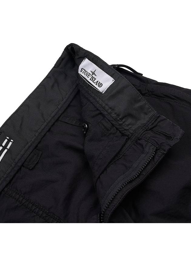 Light Stretch Cotton Bermuda Shorts Black - STONE ISLAND - BALAAN 8