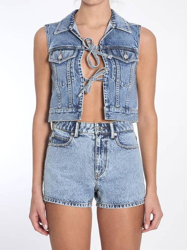 Cropped vest with bows and crystals - ALEXANDER WANG - BALAAN 1