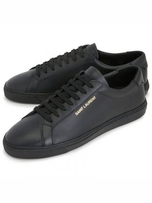 Andy Leather Low Sneakers Black - SAINT LAURENT - BALAAN 2