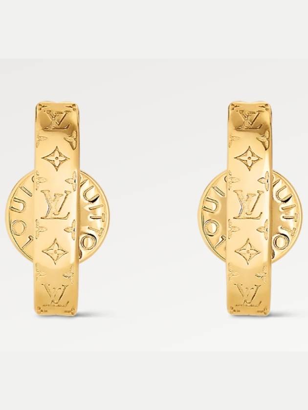 Nanogram Earrings Gold - LOUIS VUITTON - BALAAN 3