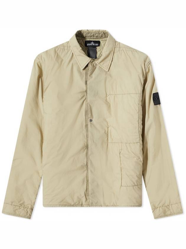 Men's Shadow Project TC Padded Overshirt Jacket Beige - STONE ISLAND - BALAAN 1