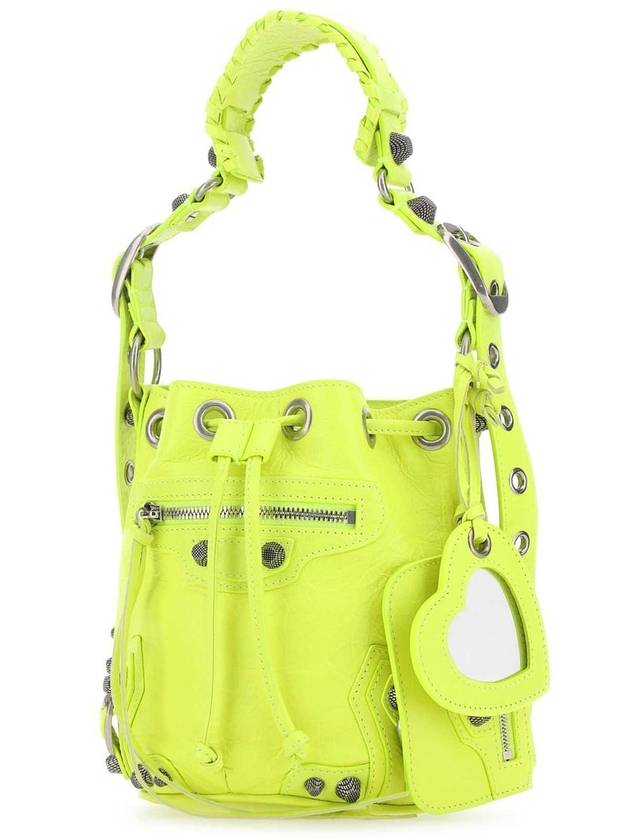 Le Cagol XS Embossed Bucket Bag Green - BALENCIAGA - BALAAN 3