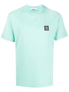 Logo Patch Short Sleeve T-Shirt Light Blue - STONE ISLAND - BALAAN 2