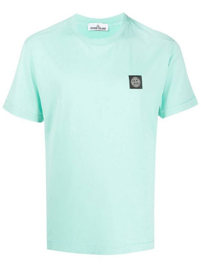 Logo Patch Short Sleeve T-Shirt Light Blue - STONE ISLAND - BALAAN 2