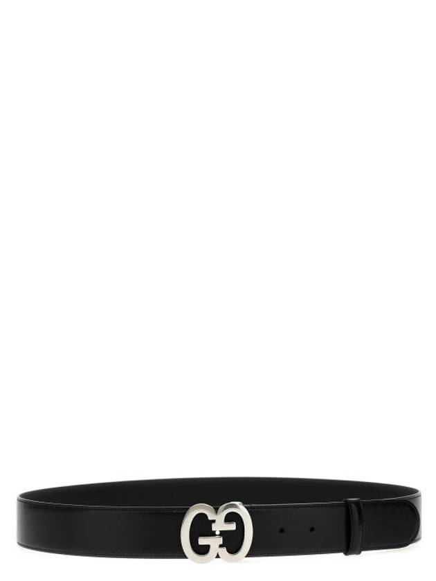 GG Buckle Wide Leather Belt Black - GUCCI - BALAAN 2