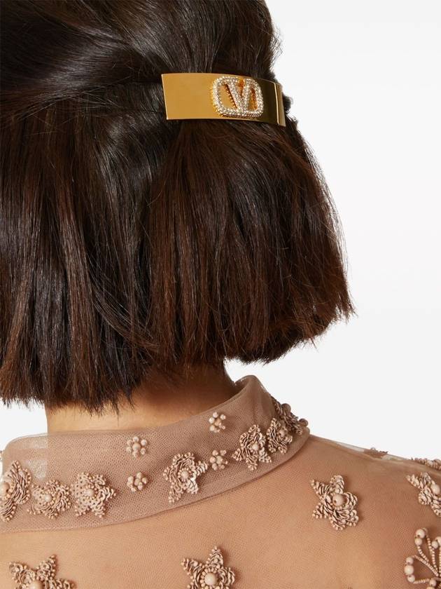 logo hair clip gold - VALENTINO - BALAAN 3