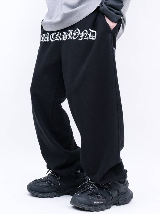 Crushed Faith Sweatpants Black - BLACKBLOND - BALAAN 2