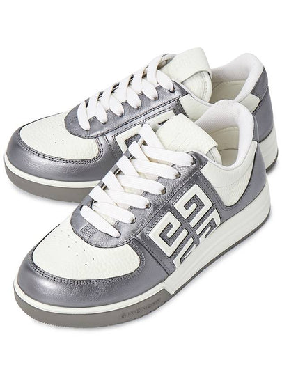 G4 Leather Low Top Sneakers Silver - GIVENCHY - BALAAN 2