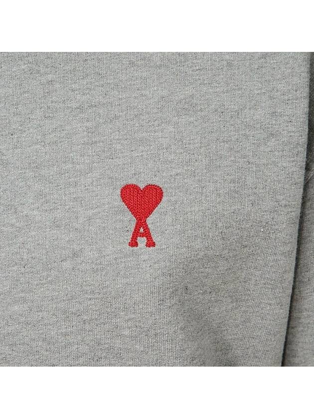 Small Heart Logo Sweatshirt Grey - AMI - BALAAN 5