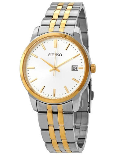 Seiko Essentials Quartz White Dial Men's Watch SUR402 - SEIKO - BALAAN 1